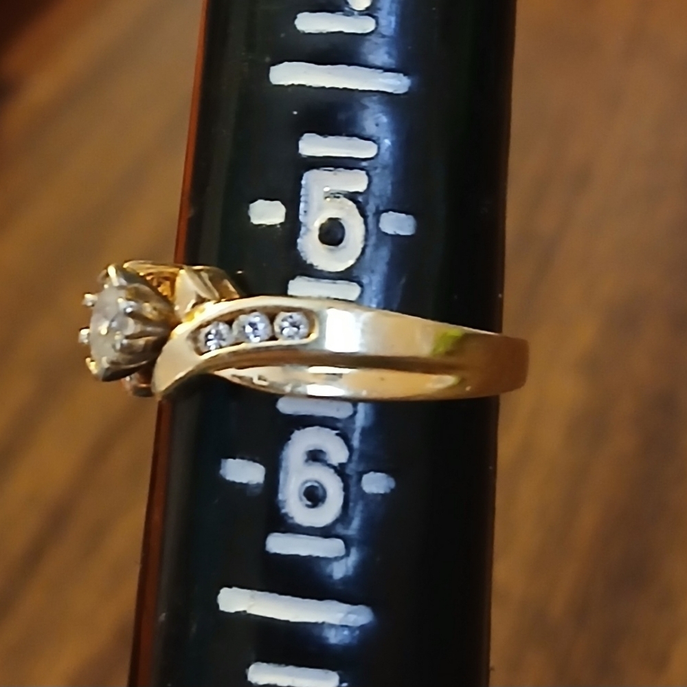 Diamond and gold wedding set - Picture 11 of 13